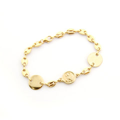 Escapulario CARMELO DOR - pulsera personalizable 10mm con medallas doradas