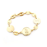 Escapulario CARMELO DOR - pulsera personalizable 18mm con medallas doradas