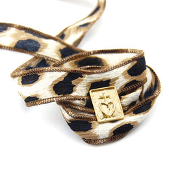 DETENTE DOR SEDA - Pulsera medalla dorada 13x17mm