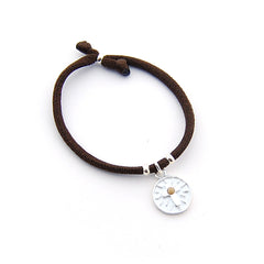 GRANO DE MOSTAZA - pulsera plata 12mm con elástico