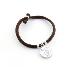 GRANO DE MOSTAZA - pulsera plata 12mm con elástico