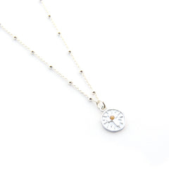 GRANO DE MOSTAZA - collar plata 12mm con cadena