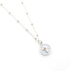 GRANO DE MOSTAZA - collar plata 12mm con cadena