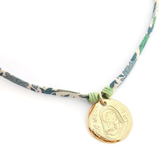 VIRGEN RAMITAS LIBERTY- collar medalla dorada 21mm