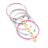 PACK de 5 pulseras Cruz dorada