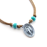 VIRGEN MILAGROSA - collar piedras naturales 20x30mm