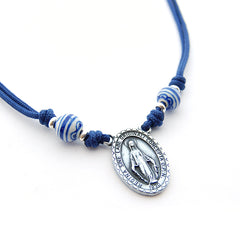 VIRGEN MILAGROSA - collar piedras naturales 20x30mm