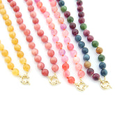 ZOE DOR MINI - collar piedras mini acero dorado
