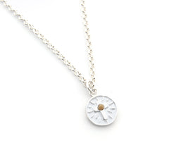 GRANO DE MOSTAZA - collar plata 12mm con cadena rolo