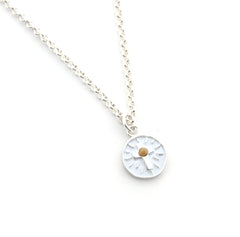 GRANO DE MOSTAZA - collar plata 12mm con cadena rolo