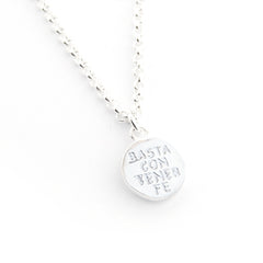 GRANO DE MOSTAZA - collar plata 12mm con cadena rolo