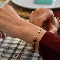 PIETRO - Pulsera rosario decenario de plata y piedras naturales