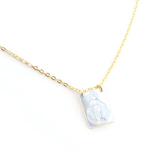 MILAGROSA NÁCAR DOR - collar medalla 12X16mm