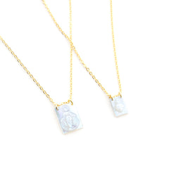 MILAGROSA NÁCAR DOR - collar medalla 12X16mm