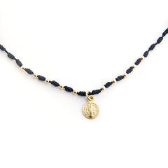 SAN BENITO - 13mm gold medal necklace