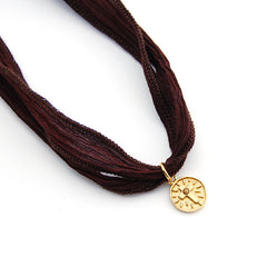 GRANO DE MOSTAZA - collar 12mm con seda