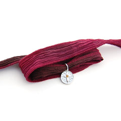 GRANO DE MOSTAZA - collar 12mm con seda