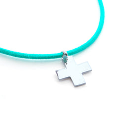 NOA - collar cruz plata 22mm