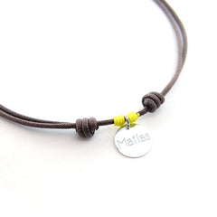 LUCA - collar personalizable plata 14mm