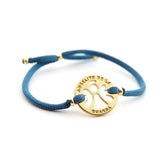 ANGEL DE LA GUARDA DULCE DOR - pulsera medalla dorada 18mm