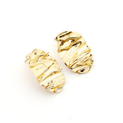 MARGA DOR - pendientes dorados ovalados 28x40mm