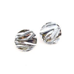 MARGA - pendientes plata redondos 28x40mm