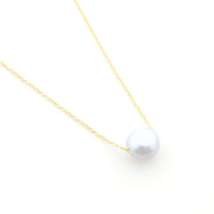 RENATA - collar dorado perla 15mm