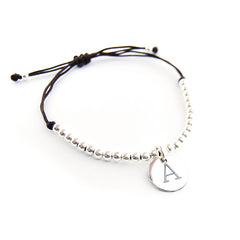LIN - pulsera personalizada medalla plata 15mm