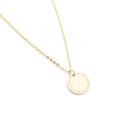 MÍA - collar personalizable medalla dorada 15mm