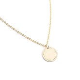 MÍA - customizable necklace with 15mm gold medal