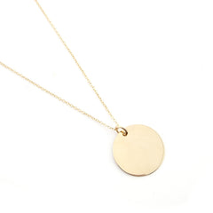 ARDEN - collar personalizable medalla dorada 26mm