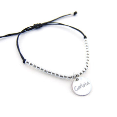 LIN - pulsera personalizada medalla plata 15mm