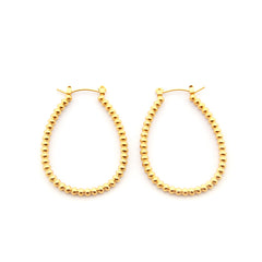LUSI - gold earrings 12x20 mm