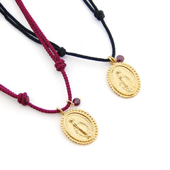 VIRGEN MILAGROSA TRIS DOR - collar medalla dorada 21mm