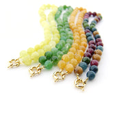 ZOE DOR MINI - collar piedras mini acero dorado