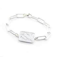 Escapulario REGNUM - pulsera eslabones plata 17x23mm