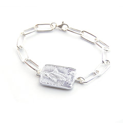 Escapulario REGNUM - pulsera eslabones plata 17x23mm