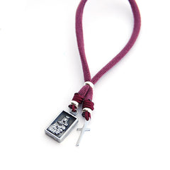 Escapulario SALVE -pulsera medalla plata 9x14mm con elástico