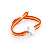 NICO - pulsera españa cruz personalizable plata 15mm