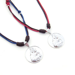 VIRGEN DEL CARMEN - collar medallón personalizable de plata 34mm