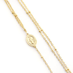 MILAGROSA - collar rosario acero dorado