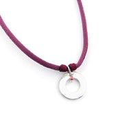 ELVA - collar personalizable donut plata 21mm