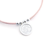 Escapulario ORA PRO NOBIS - collar medalla de plata 20mm con elástico