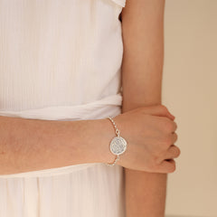 Scapular HUG - 20 mm silver medal bracelet with chain