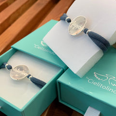 BLUEBELL - customizable bracelet with 18mm silver medal