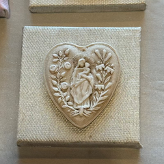 CORAZÓN DE MARÍA - lienzo 7x7 y 12x12cm