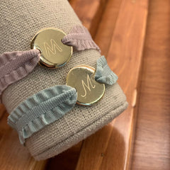 CAMELIA DOR - pulsera personalizable medalla dorada 15mm