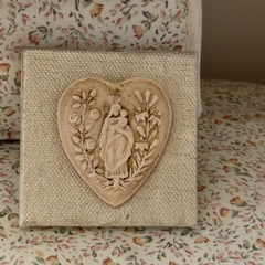 CORAZÓN DE MARÍA - lienzo 7x7 y 12x12cm