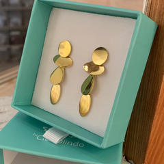 TINA - pendientes dorados 4 cm