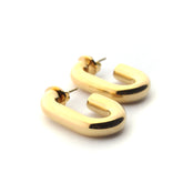 AMAIA - pendientes dorados 44mm